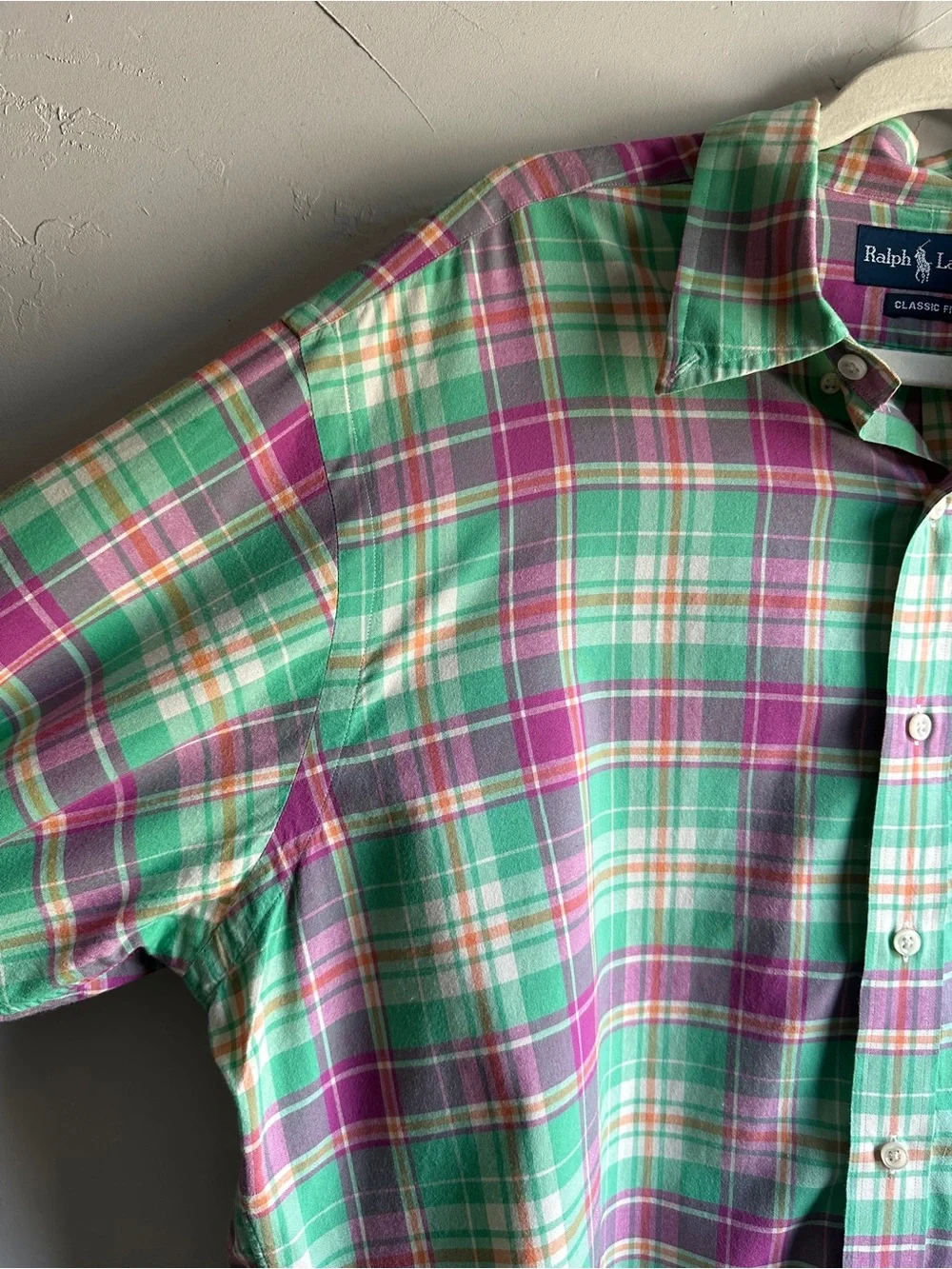 Polo Ralph Lauren Plaid Button Up Shirt Classic Fit Cotton Prep Ivy Mens Large